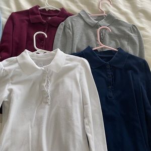 Lot of 4 long sleeve polo shirts